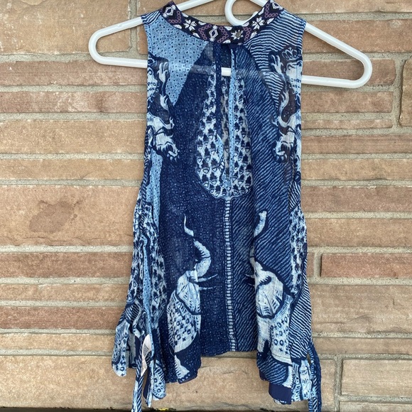 Free People Embroidered Elephant Halter Tank - Picture 7 of 7